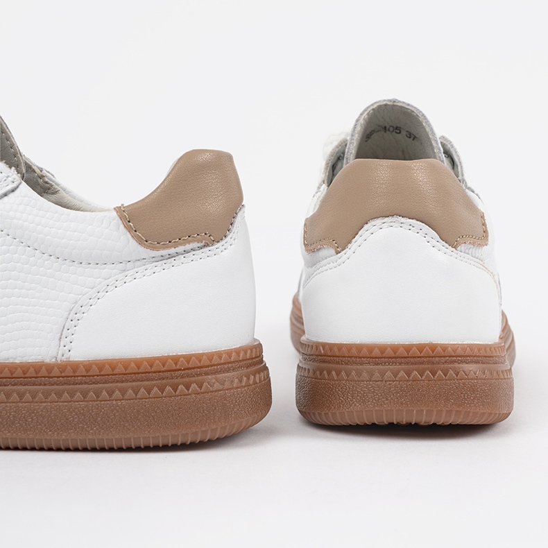 Vita sneakers kvinnor läder Sergio Leone 1