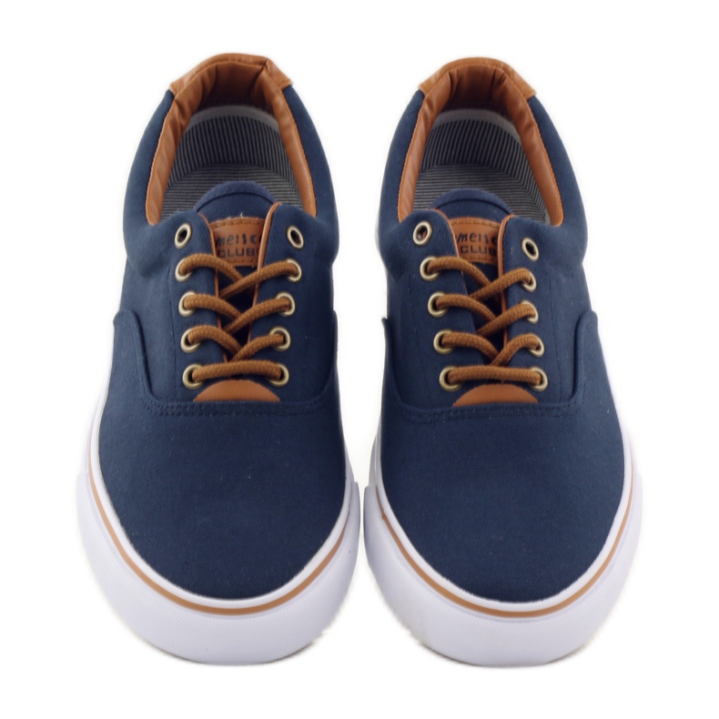 American Club Marinblå sneakers bundna 18-65 brun 4