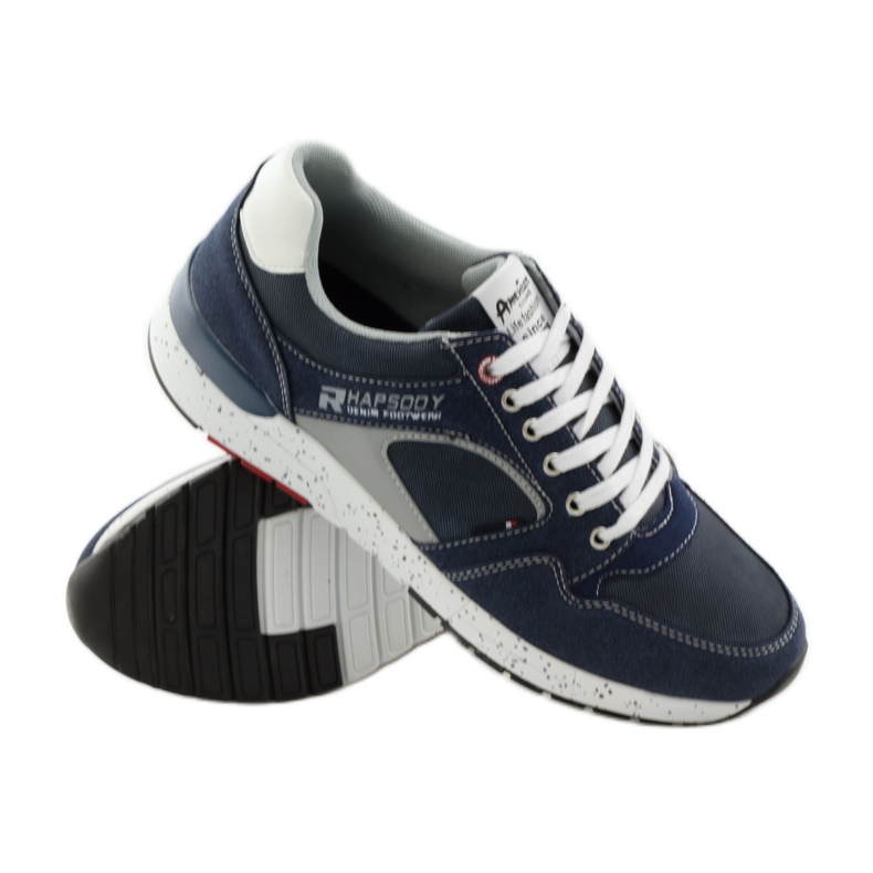American Club Sportskor för män American 703039 sneakers marinblå 3