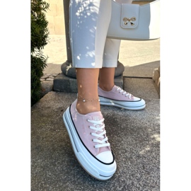 Kvinnors Big Star NN274207 rosa sneakers 2