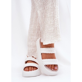 S.Barski Lätt skumflip flops på plattformen S. Barski ZK51-001 Vit 2