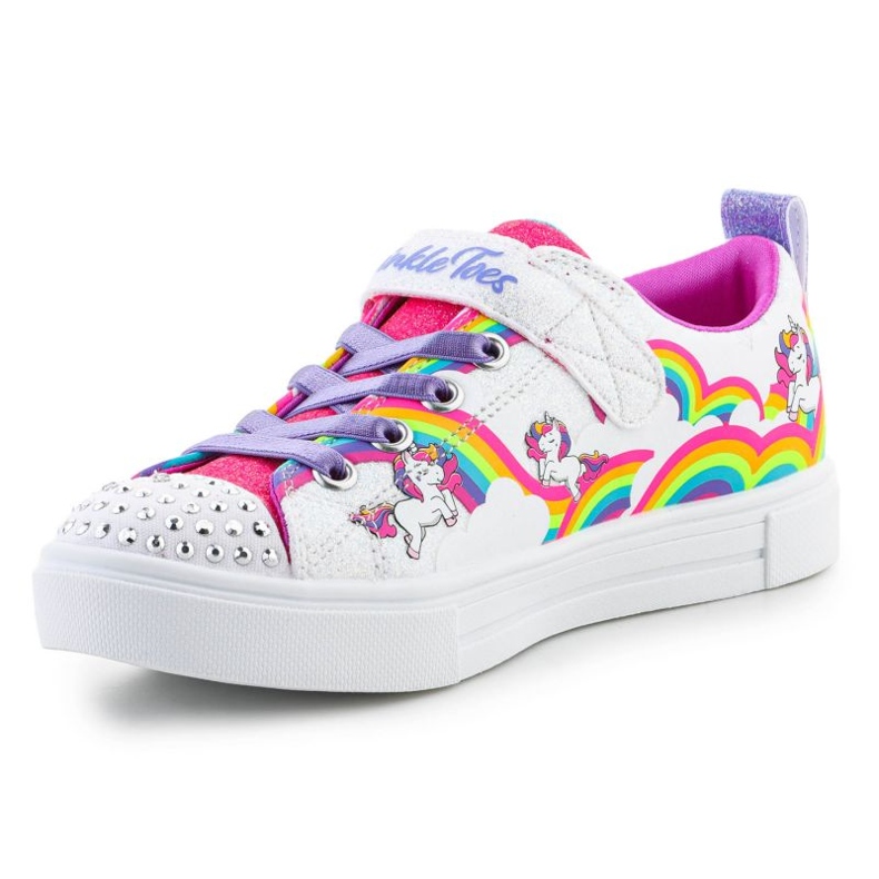 Skechers Twinkle Toes S Lights Twinkle Sparks Jumpin Clouds skor 314809L-WMLT vit 2