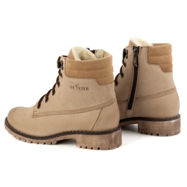 Olivier Skinnstövlar dam, isolerade vinterstövlar, 365BB, beige 3