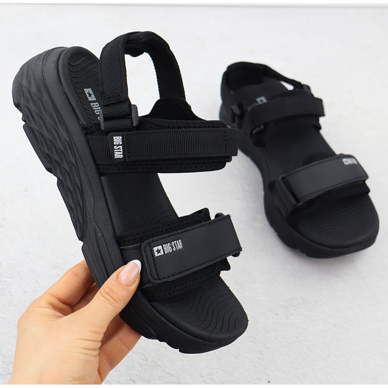 Kvinnors kardborrsportsandaler Big Star RR274A076 svart 1