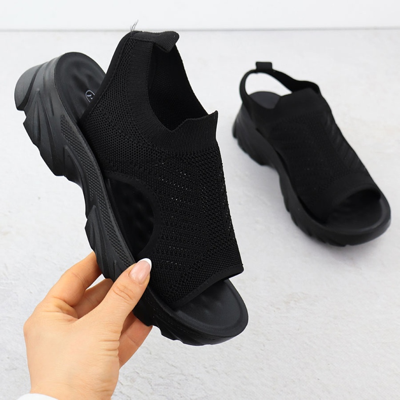 Kvinnors sandaler byggda -i svart potocki till90302 1