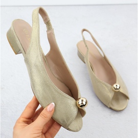 Kvinnors låghöjda sandaler Golden T.Sokolski 136 gyllene 1