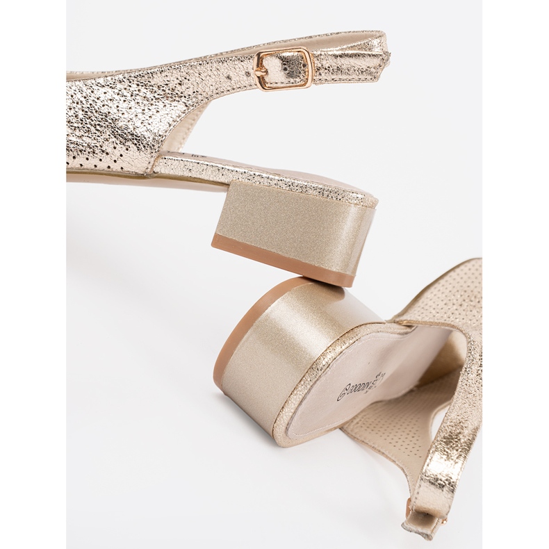 Goodin Golden OpenWork Low -helade sandaler gyllene 1