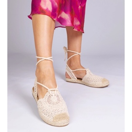 Flat -hankade espadrilles beige sandaler 1