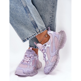 Kvinnor läder sneakers goe rr2n4081 lila purpur 1