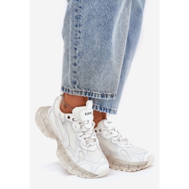 Kvinnor läder sneakers goe rr2n4083 beige 1