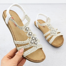 Kvinnors bekväma sandaler Slip -up White Artiker 56C1323 vit 1