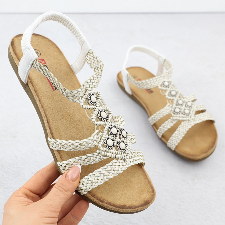 Kvinnors bekväma sandaler Slip -up White Artiker 56C1323 vit 1