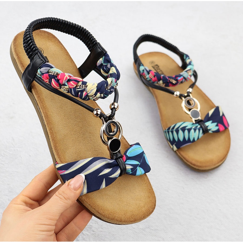 Kvinnors bekväma sandaler I Slip -up Navy Blue Artiker 56C1276 blå 1