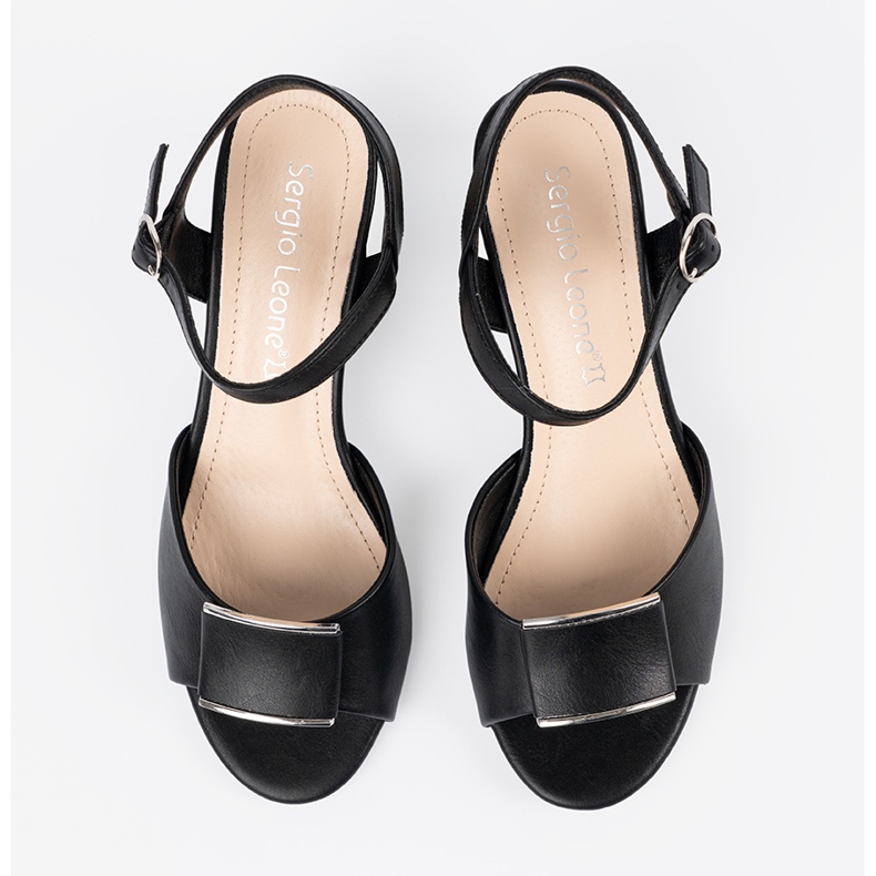 Sergio Leone Sandaler på pelaren hos kvinnor med en utomhushäl svart 2