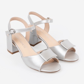 Sergio Leone Sandaler på pelaren hos kvinnor med en öppen silverhäl 1