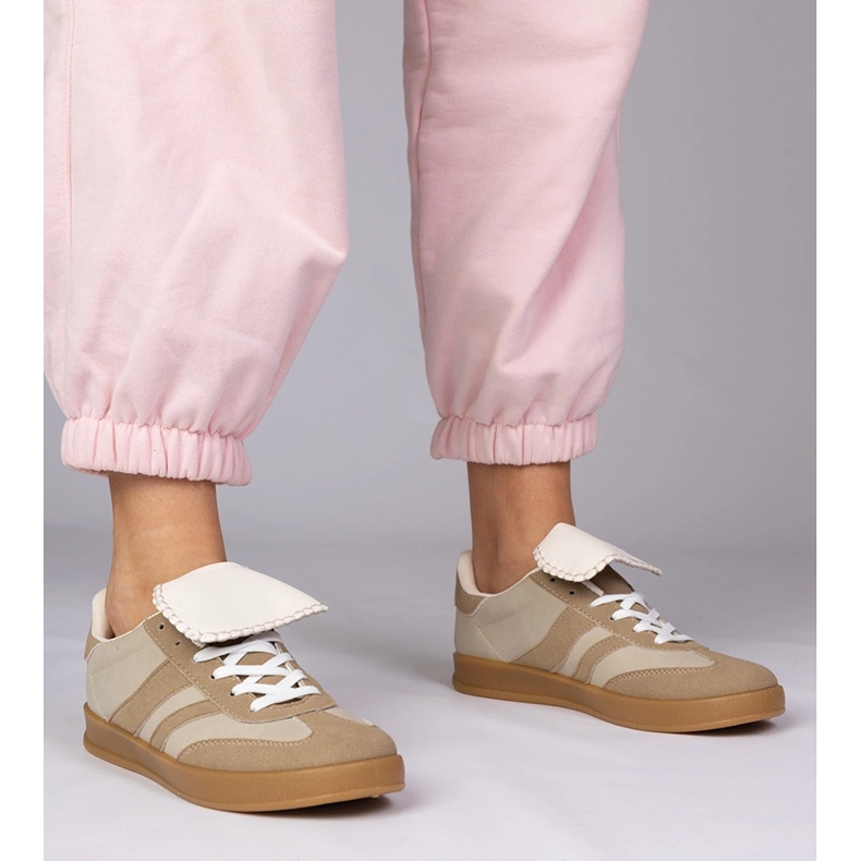 Beige sneakers kvinnors sport sneakers 1