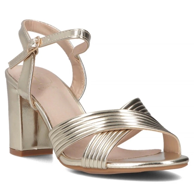 Filippo Kvinnors lädersandaler på Golden Post DS6901/25 gyllene 1