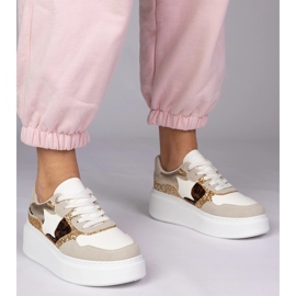 Leopard sneakers med glitter mångfärgad 1