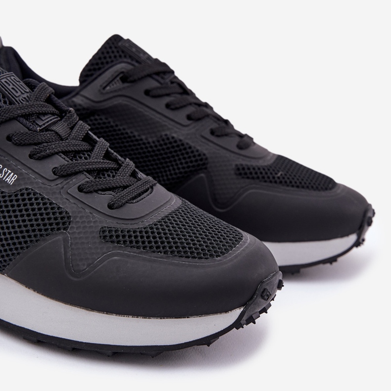 Mäns sneakers på Big Star RR174361 Hi-Polish Platform Black System svart 2