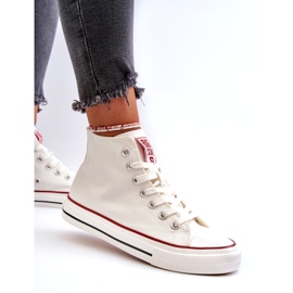 Women's High Big Star NN274276 Kvinnors sneakers vit 4