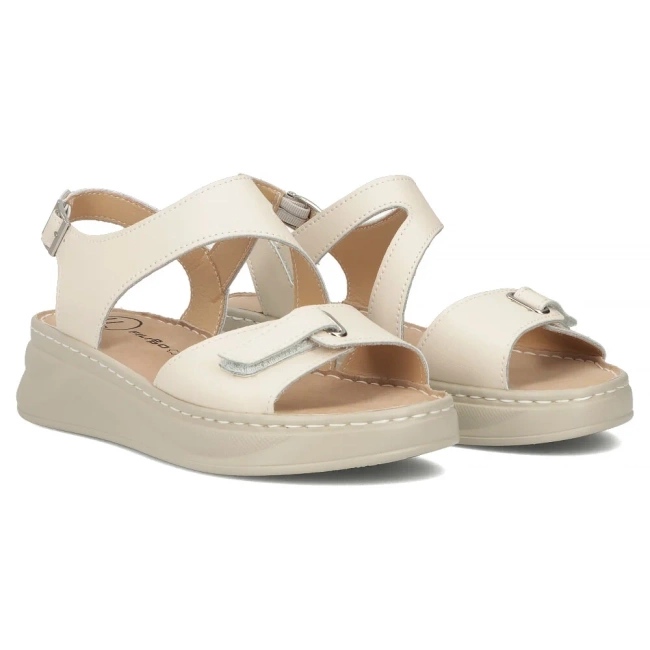 Filippo Kvinnors lädersandaler för beige DS7043/25 Be Wedges 1
