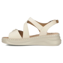 Filippo Kvinnors lädersandaler för beige DS7043/25 Be Wedges 2