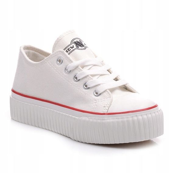 New Age Sneakers På Plattformen Som Creepers vit 2