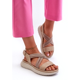 Evento Lätt kvinnors bekväma beige sandaler 2