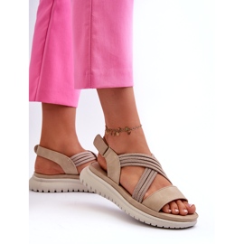 Evento Lätt kvinnors bekväma beige sandaler 3