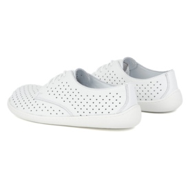 Olivier Women's Barefoot Minimalist OpenWork 1288Pol White vit 4