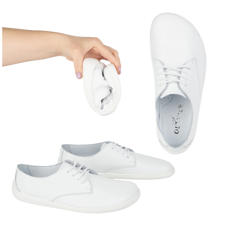 Olivier Barfota kvinnor minimalistiska sneakers 1288pol vit 1
