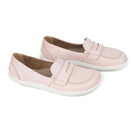 Olivier Barfota eleganta kvinnors minimalistiska läder loafers 1280 pulverrosa 2