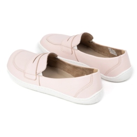 Olivier Barfota eleganta kvinnors minimalistiska läder loafers 1280 pulverrosa 3