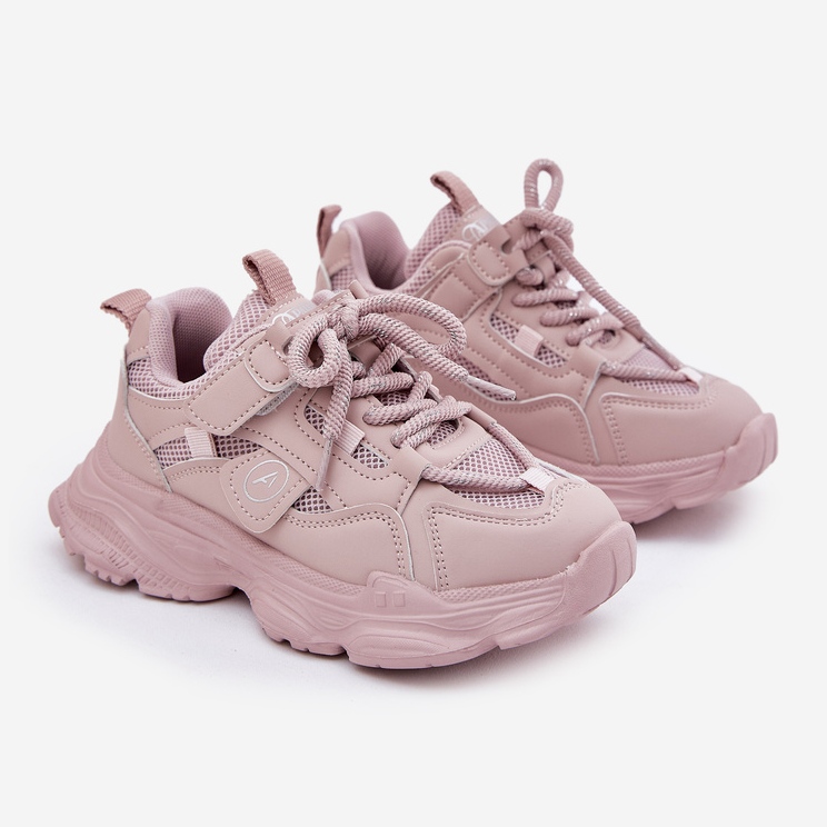 Barns sneakers på den rosa plattformen 1