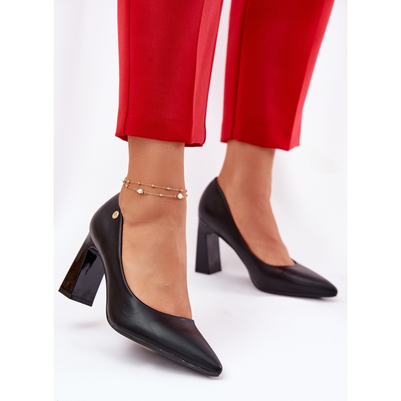 Eleganta pumpar på Vinceza 62221 Black Stand svart 2