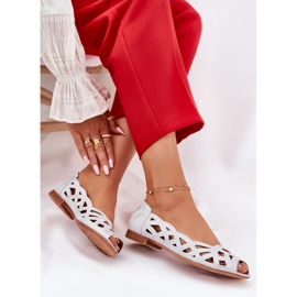 Jezzi Silver Openwork Ballerinas med bara fingrar silver- 7