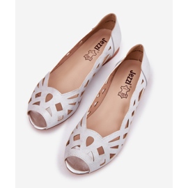 Jezzi Silver Openwork Ballerinas med bara fingrar 2