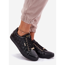 Kvinnors sneakers med Eco Leather Big Star RR274323 Black svart 1