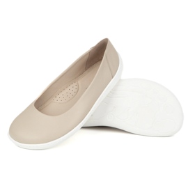 Olivier Barfota kvinnors minimalistiska pumpar gled 1771pol beige 1