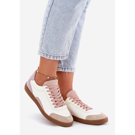 Kvinnors läder sneakers zazoo n1220 vit 1