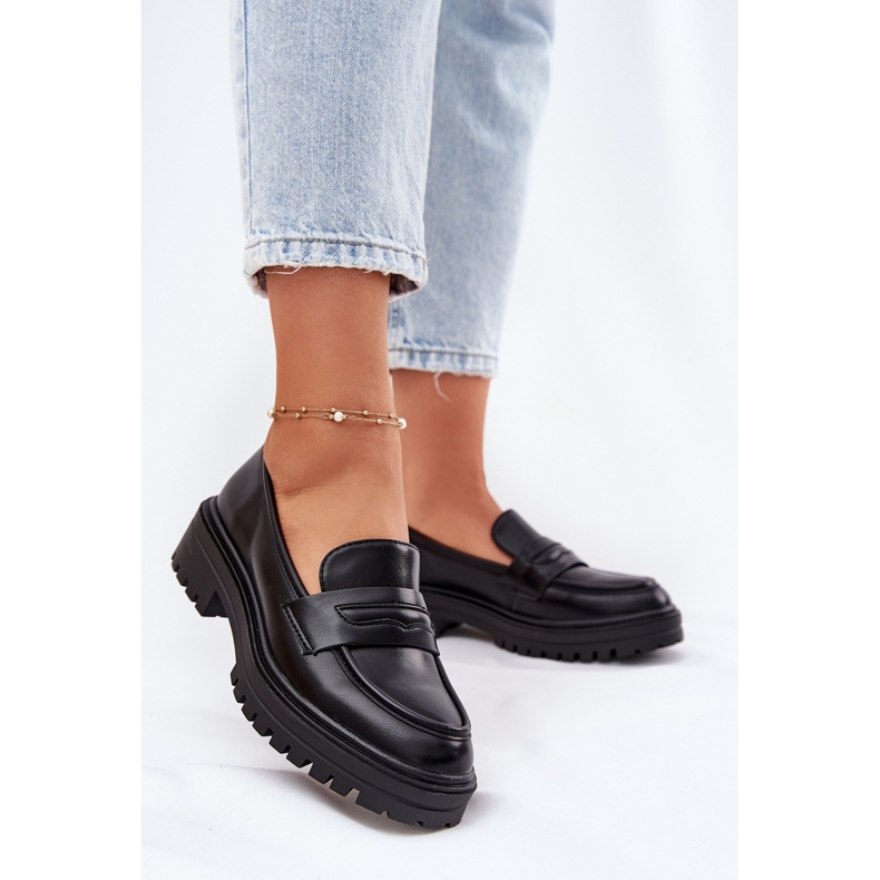 Evento Klassiska kvinnors loafers med Eco Leather Black svart 2