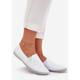Maciejka läder ballerinas t3512-11 vit 1