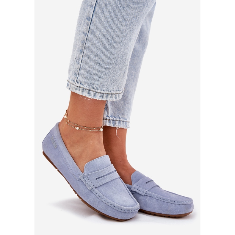 Women's Suede Loafers Big Star RR274943 Blue blå 1