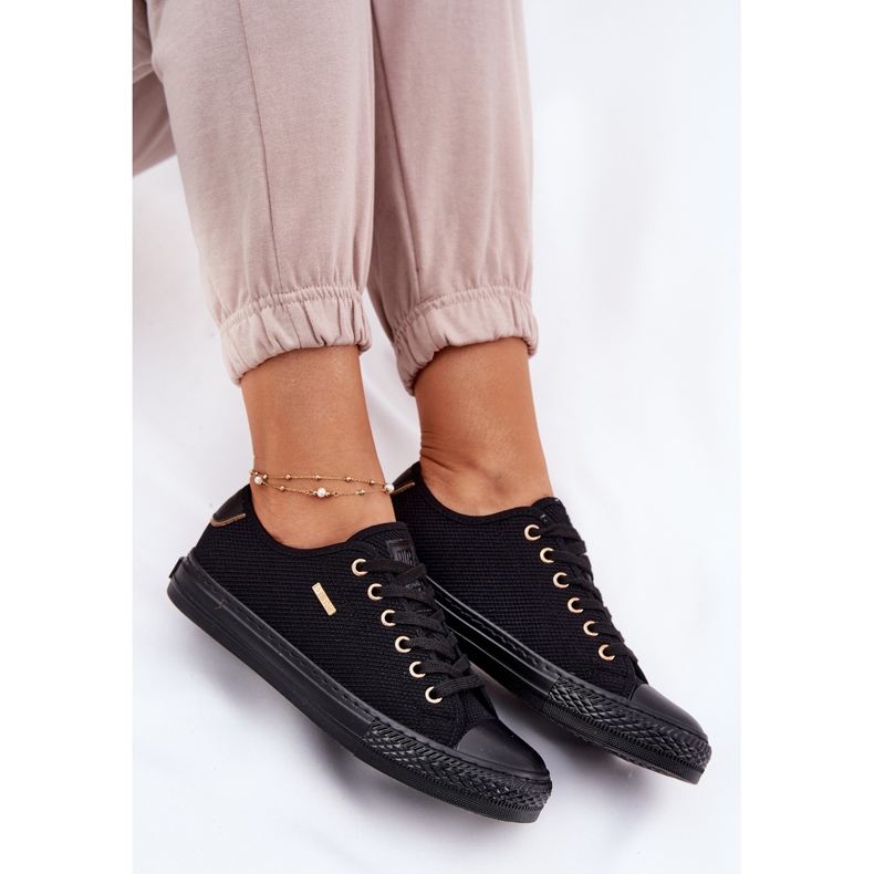 Kvinnors material sneakers Big Star RR274765 svart 2