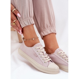 Kvinnors Big Star RR274732 ljusrosa sneakers 12