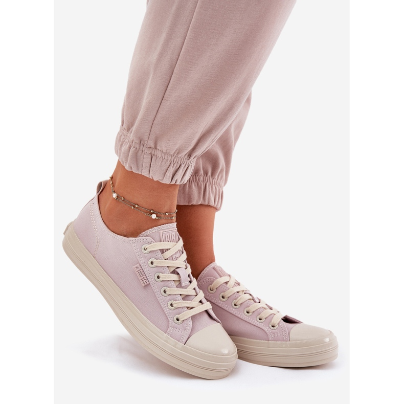 Kvinnors Big Star RR274732 ljusrosa sneakers 1