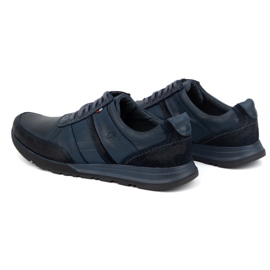 Antex Herrskor med snörning i läder Sport Style 310GT blå 4