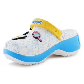 Crocs Smurfs Platform Flaps Clog 210822-90H vit 3