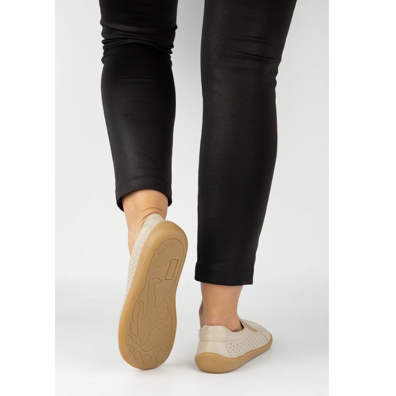 Olivier Kvinnors barfota minimalistiska öppning glider 1308pol beige 1