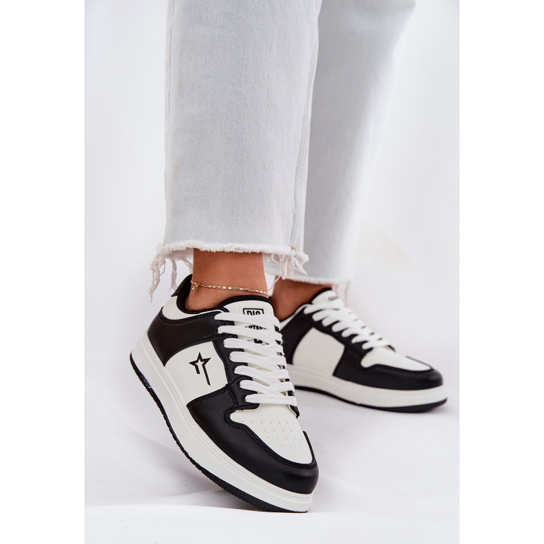 Kvinnors sneakers Big Star RR274A240 Hi-polish White and Black System svart 2